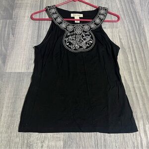 White House Black Market Black Tank Top Blouse; Small Women’s